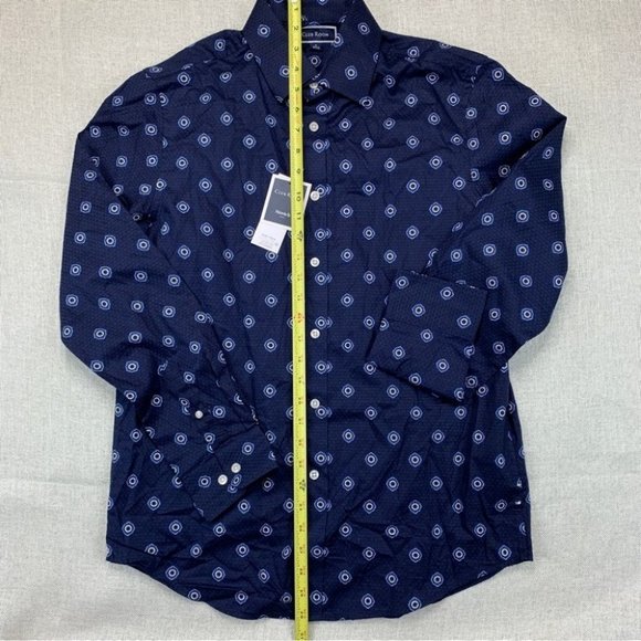 CLUB ROOM Men's Geo-Print Dobby Shirt Size S - Picture 10 of 11